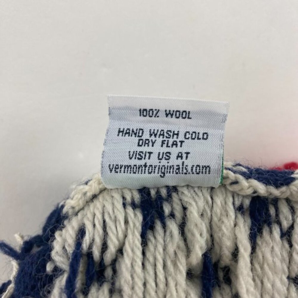 Vintage Vermont Originals USA Wool Ski Cap Beanie Hat Vail Colorado US Flag - Picture 4 of 5